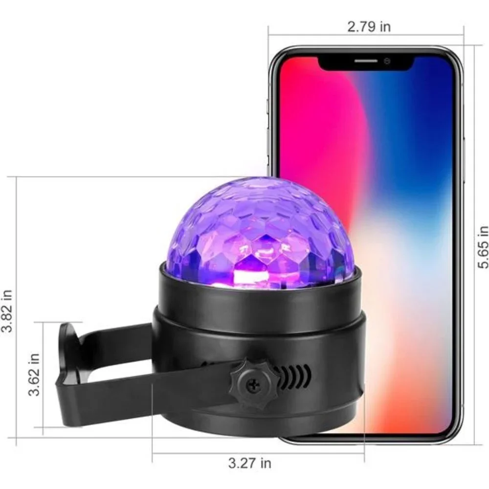 UV Black Lights for Glow Party, 6W LED Disco Ball Strobe Lights for Dark Party